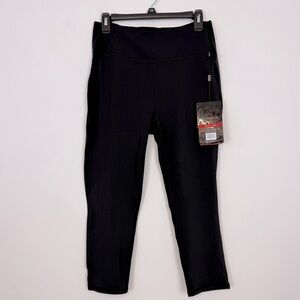SPYDER High Waist Mesh back Support Crop Legging. Black. Size Large. NWT.